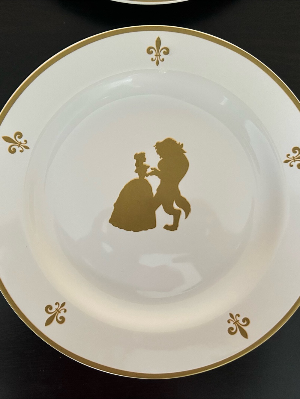 Disney Parks Beauty and the Beast 4 set salad plates